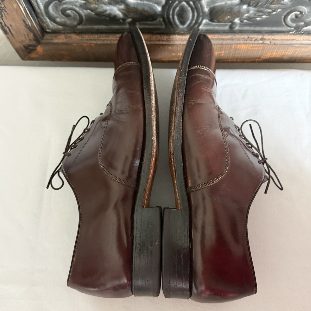 JOHNSTON & MURPHY Optima Cap Toe Oxford Shoes Made in USA Mens 10.5 D/B 43664 - Picture 6 of 11